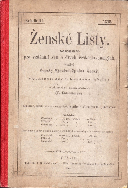 Ženské listy r. 1874