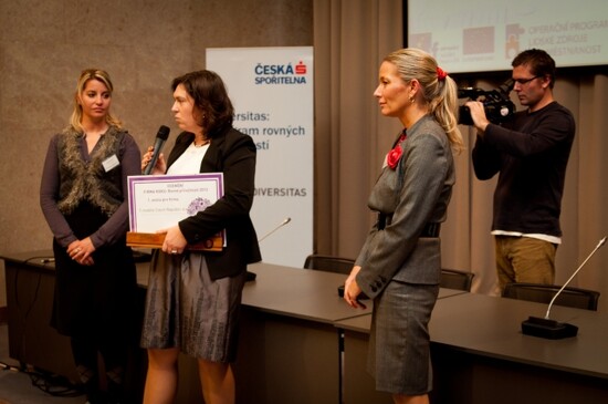 Vyhlášení vítězů soutěže Firma roku: Rovné příležitosti 2012, 1. místo: T-Mobile, a.s.