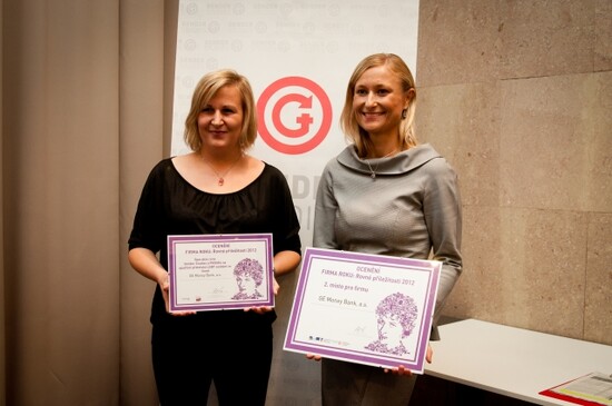 Vyhlášení vítězů soutěže Firma roku: Rovné příležitosti 2012, 2. místo: GE Money Bank, a.s.